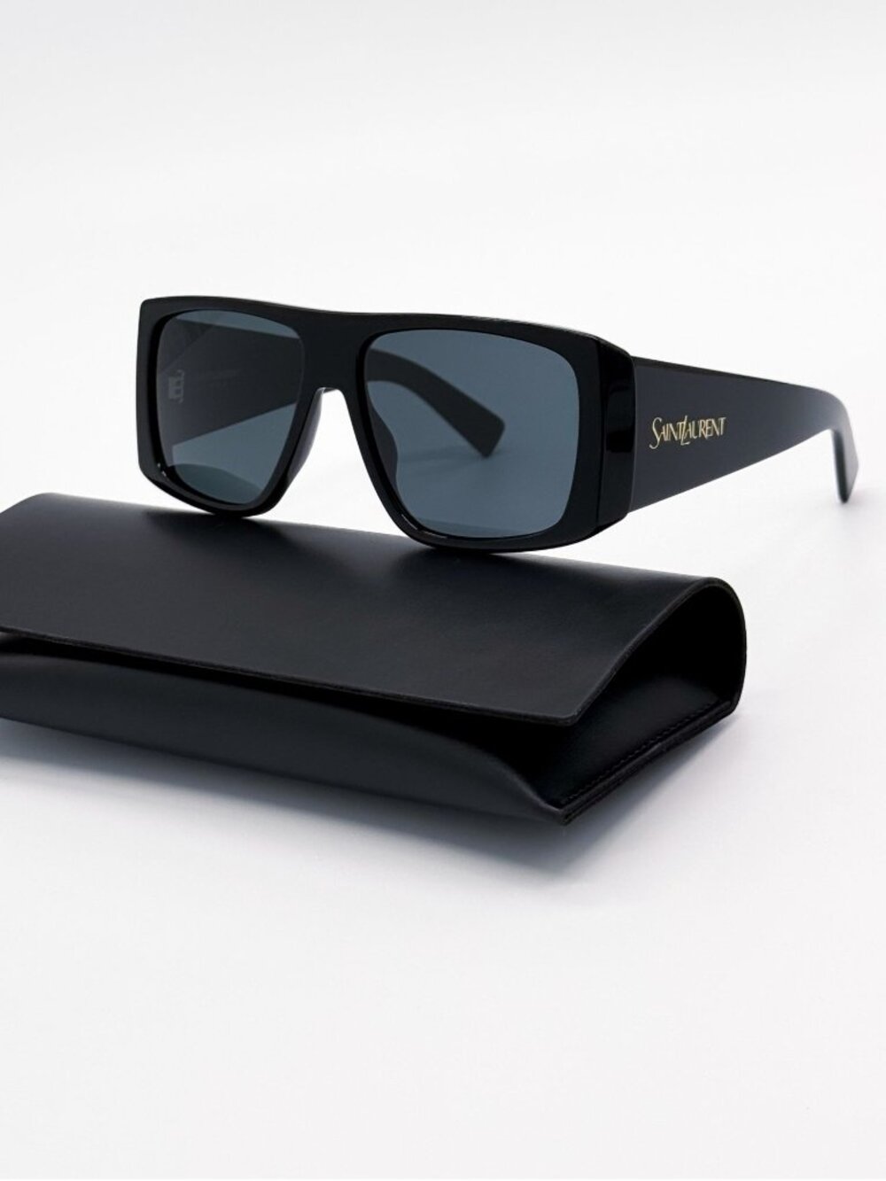 New Saint Laurent Sunglasses SL832 001 Black Shield Women Eyewear